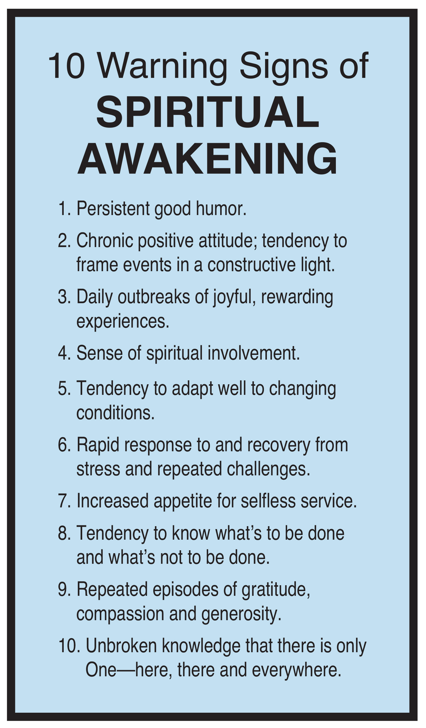 Warning Signs of Spiritual Awakening